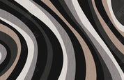 3D Abstract Black Geometric Pattern Non-Slip Rug Mat 233- Jess Art Decoration