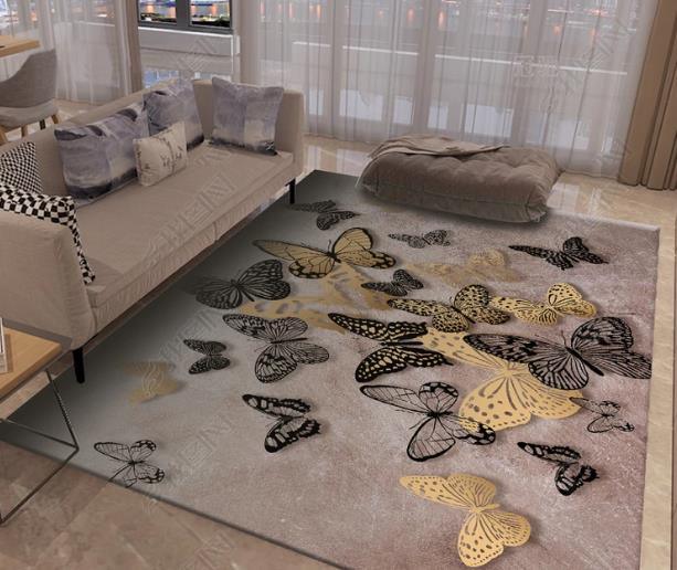 3D Hand Painted Butterfly Non-Slip Rug Mat 17- Jess Art Decoration