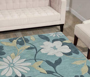 3D Hand Painted Green Flowers Non-Slip Rug Mat 57- Jess Art Decoration