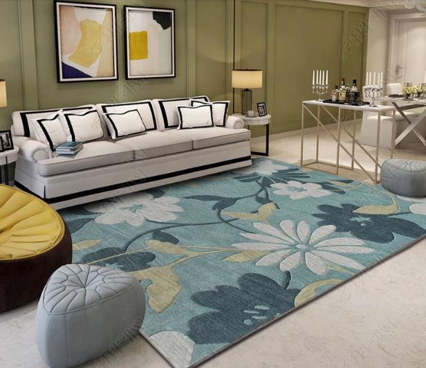 3D Hand Painted Green Flowers Non-Slip Rug Mat 57- Jess Art Decoration