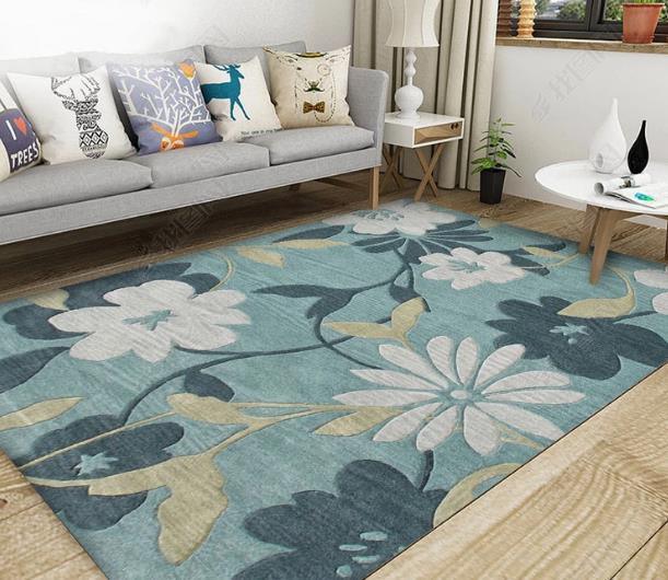 3D Hand Painted Green Flowers Non-Slip Rug Mat 57- Jess Art Decoration