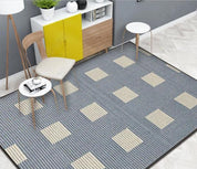 3D Simple Blue Square Non-Slip Rug Mat 116- Jess Art Decoration