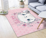 3D Cartoon Cat Pink Non-Slip Rug Mat 4- Jess Art Decoration
