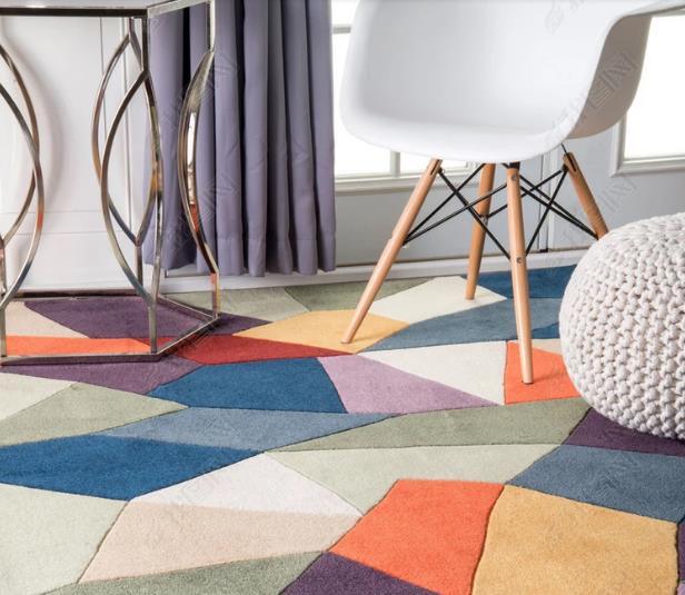 3D Abstract Color Geometric Pattern Non-Slip Rug Mat 29- Jess Art Decoration