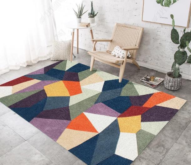 3D Abstract Color Geometric Pattern Non-Slip Rug Mat 29- Jess Art Decoration
