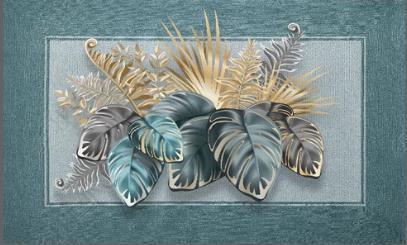 3D Tropical Green Leaves Non-Slip Rug Mat 2- Jess Art Decoration