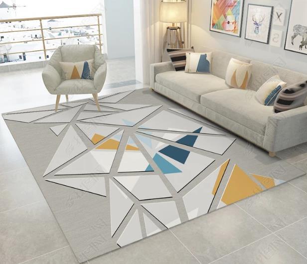3D Abstract Grey Geometric Pattern Non-Slip Rug Mat 65- Jess Art Decoration