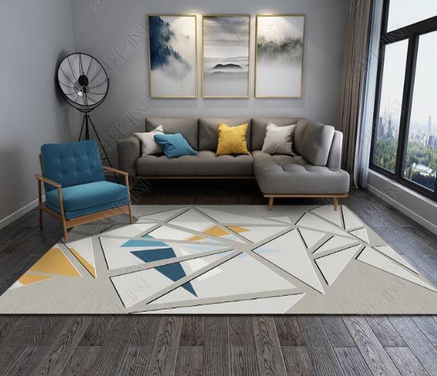 3D Abstract Grey Geometric Pattern Non-Slip Rug Mat 65- Jess Art Decoration