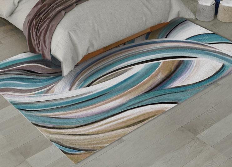 3D Abstract Green Stripe Pattern Non-Slip Rug Mat 10- Jess Art Decoration