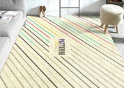 3D Abstract Color Line Non-Slip Rug Mat 5- Jess Art Decoration