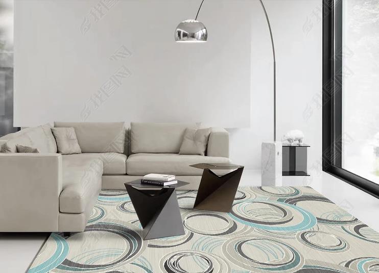 3D Abstract Gray Circle Non-Slip Rug Mat 99- Jess Art Decoration