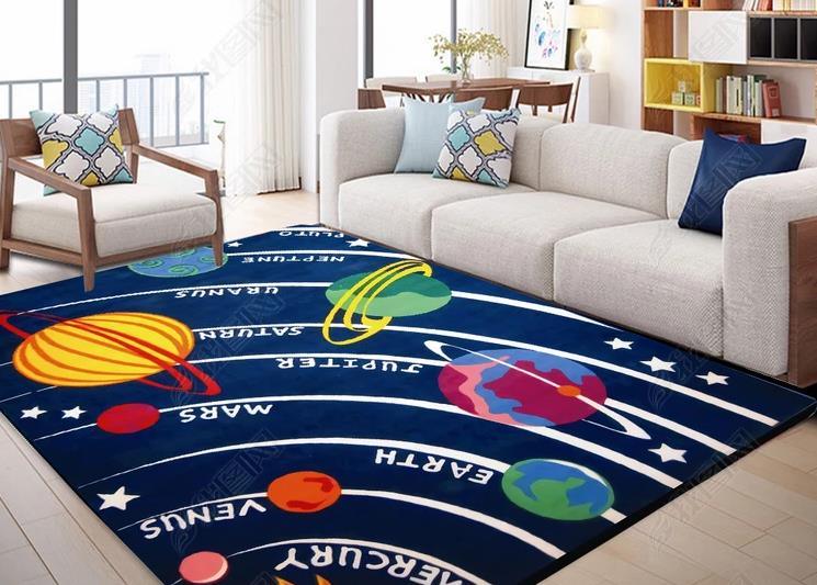 3D Cartoon Solar System Non-Slip Rug Mat 11- Jess Art Decoration