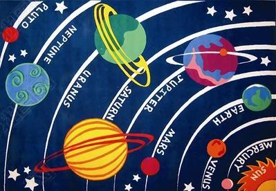 3D Cartoon Solar System Non-Slip Rug Mat 11- Jess Art Decoration