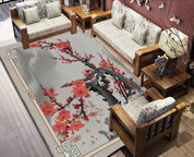 3D Hand Painted Red Plum Blossom Non-Slip Rug Mat 16- Jess Art Decoration