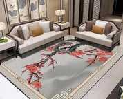 3D Hand Painted Red Plum Blossom Non-Slip Rug Mat 16- Jess Art Decoration