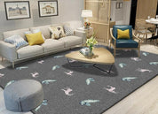 3D Grey Elk Green Plant Non-Slip Rug Mat 109- Jess Art Decoration