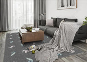 3D Grey Elk Green Plant Non-Slip Rug Mat 109- Jess Art Decoration