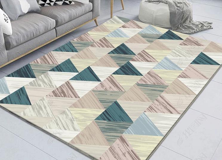 3D Abstract Geometric Triangle Non-Slip Rug Mat 239- Jess Art Decoration