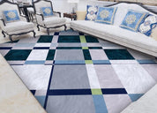 3D Blue Geometry Non-Slip Rug Mat 283- Jess Art Decoration
