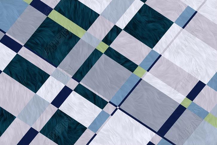 3D Blue Geometry Non-Slip Rug Mat 283- Jess Art Decoration