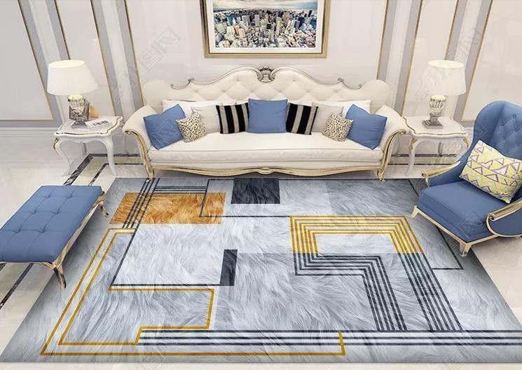 3D Abstract Gray Geometric Pattern Non-Slip Rug Mat 260- Jess Art Decoration