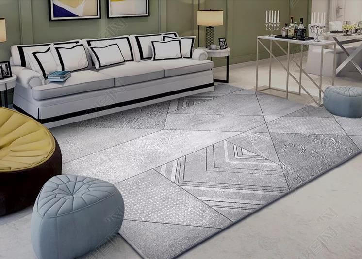 3D Simple Grey Pattern Non-Slip Rug Mat 289- Jess Art Decoration