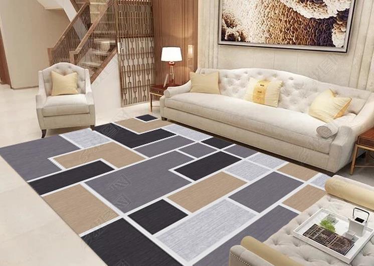 3D Abstract Grey Geometric Pattern Non-Slip Rug Mat 282- Jess Art Decoration