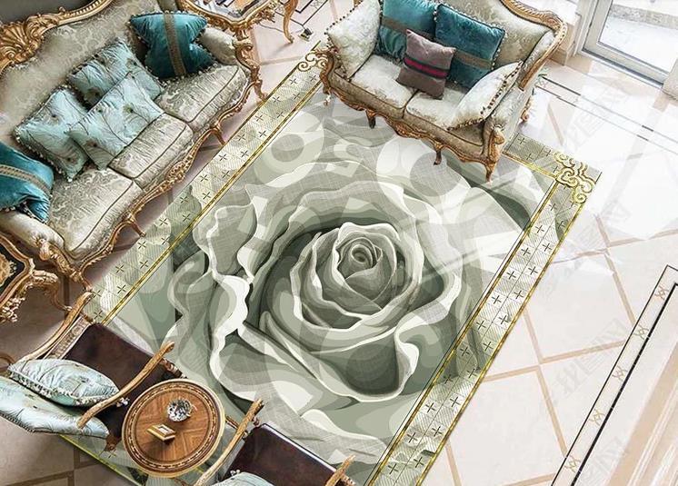 3D Vintage Rose Non-Slip Rug Mat 108- Jess Art Decoration