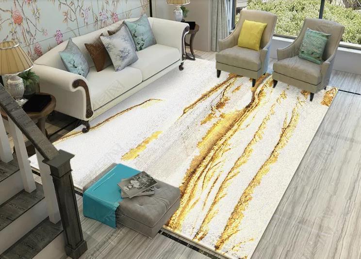 3D Abstract Gold Pattern Non-Slip Rug Mat 49- Jess Art Decoration