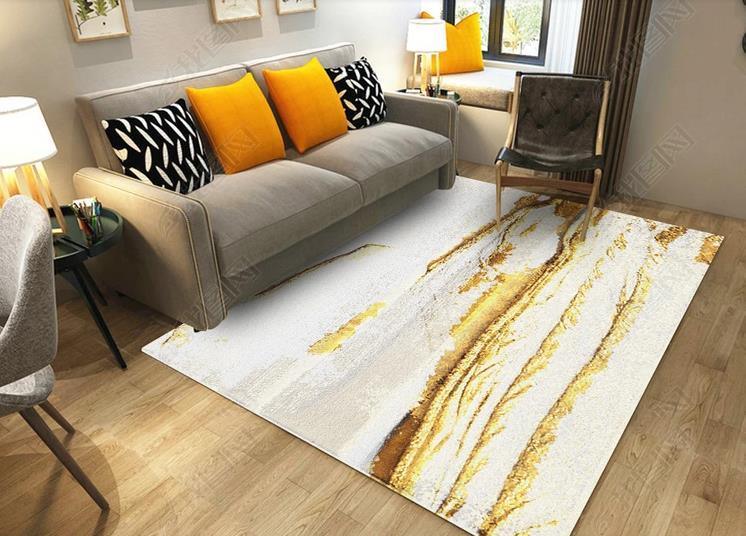 3D Abstract Gold Pattern Non-Slip Rug Mat 49- Jess Art Decoration