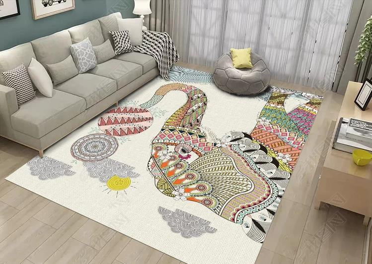 3D Cartoon Color Elephant Non-Slip Rug Mat 225- Jess Art Decoration