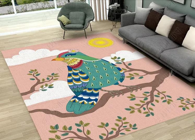 3D Cartoon Bird Tree Non-Slip Rug Mat 231- Jess Art Decoration