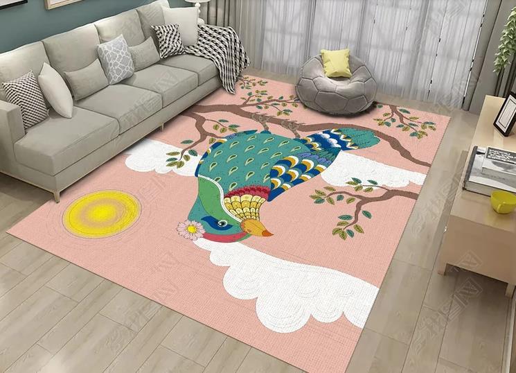 3D Cartoon Bird Tree Non-Slip Rug Mat 231- Jess Art Decoration