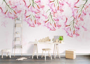 3D Retro Pink Floral Wall Mural Wallpaper GD 1277- Jess Art Decoration