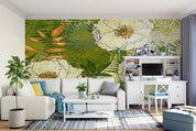 3D Hand Drawn Abstract Floral Leaf Oil Painting Wall Mural Wallpaper GD 1372- Jess Art Decoration