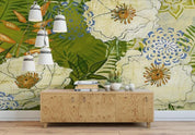 3D Hand Drawn Abstract Floral Leaf Oil Painting Wall Mural Wallpaper GD 1372- Jess Art Decoration