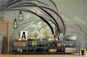 3D New Chinese Style Vintage Orchid Flower Freehand Original Oil Painting Wall Mural Wallpaper GD 1033- Jess Art Decoration