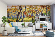 3D Golden Grove Abstract Retro Painting Wall Mural Wallpaper GD 1217- Jess Art Decoration