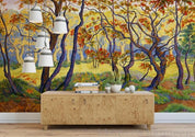 3D Golden Grove Abstract Retro Painting Wall Mural Wallpaper GD 1217- Jess Art Decoration
