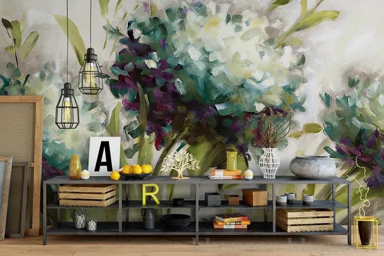 3D Hand Drawn Retro Small Floral Abstract Oil Painting Wall Mural Wallpaper GD 1360- Jess Art Decoration