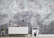 3D Lace Feather Line Simple Wall Mural Wallpaper GD 1281- Jess Art Decoration
