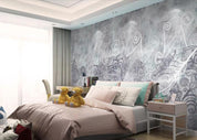 3D Lace Feather Line Simple Wall Mural Wallpaper GD 1281- Jess Art Decoration