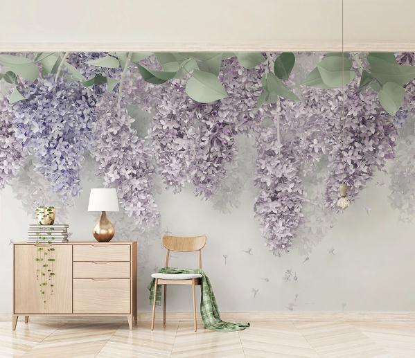 3D Watercolor Wisteria Flowers Wall Mural Wallpaper 124- Jess Art Decoration