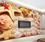 3D Beach Red Starfish Wall Mural Wallpaper 474- Jess Art Decoration