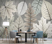 3D Retro Maple Leaves Wall Mural Wallpaper 329- Jess Art Decoration
