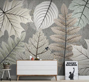 3D Retro Maple Leaves Wall Mural Wallpaper 329- Jess Art Decoration