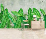 3D Green Tropical Plants Leaves Wall Mural Wallpaper 409- Jess Art Decoration