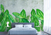 3D Green Tropical Plants Leaves Wall Mural Wallpaper 409- Jess Art Decoration