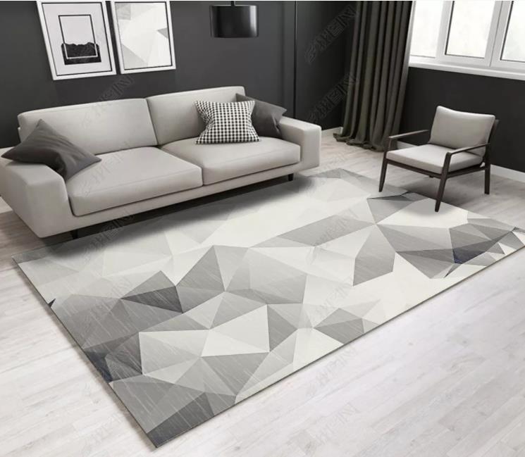 3D Gray Geometry Non-Slip Rug Mat 24- Jess Art Decoration