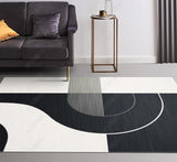 3D Abstract Black White Geometric Pattern Non-Slip Rug Mat 143- Jess Art Decoration